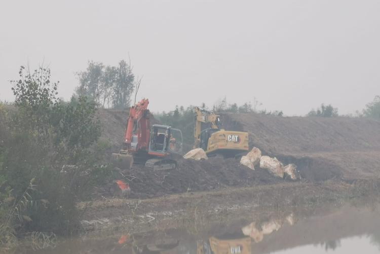 Bassa reggiana Chiusura rotta arginale 