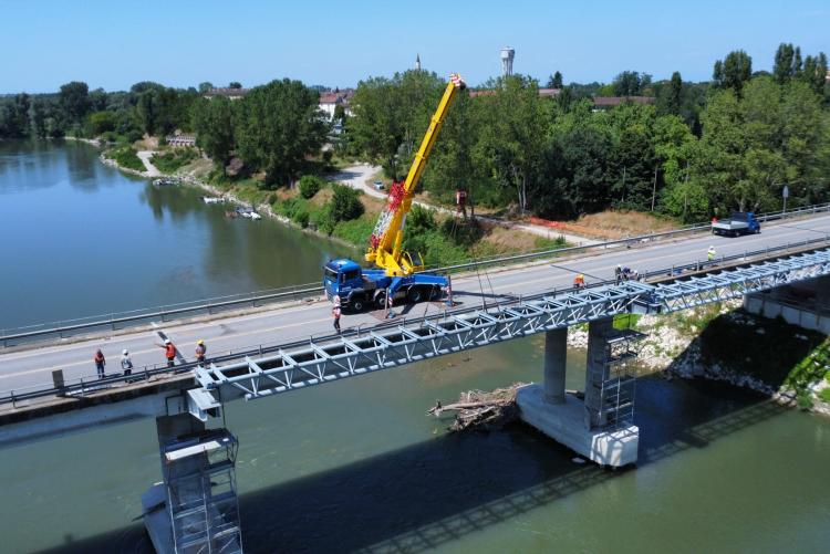 Foto nuova passerella ciclovia VENTO S.Rocco-Stagno luglio 2025